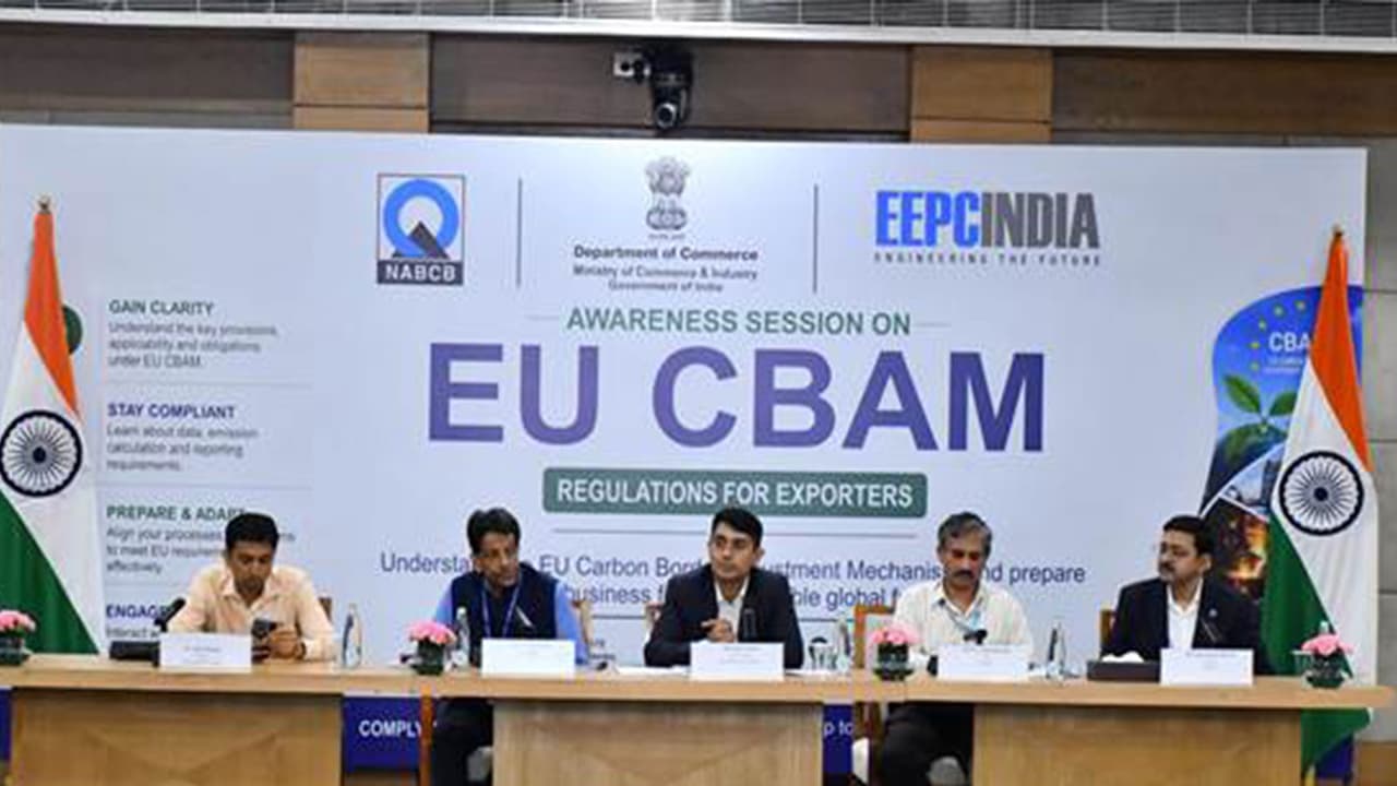 Department of Commerce organises Awareness Session on EU CBAM regulations for exporters (Photo: PIB/MinistryofCommerce&Industry) Department of Commerce organises Awareness Session on EU CBAM regulations for exporters (Photo: PIB/MinistryofCommerce&Industry)