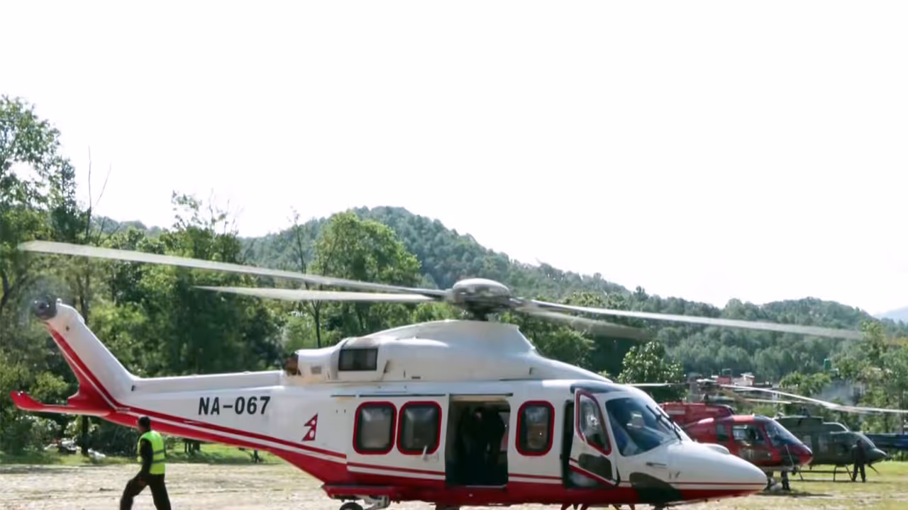 Helicopters deployed for rescue operations in flood hit Nuwakot (Photo/ANI) Helicopters deployed for rescue operations in flood hit Nuwakot (Photo/ANI)