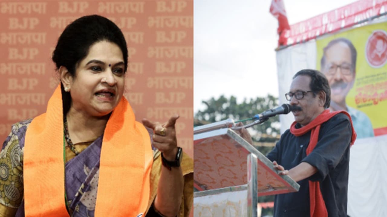 BJP leader Padmaja Venugopal and LDF candidate Alancode Leelakrishnan (Photo: File Photo/ANI and Alancode Leelakrishnan/Facebook) BJP leader Padmaja Venugopal and LDF candidate Alancode Leelakrishnan (Photo: File Photo/ANI and Alancode Leelakrishnan/Facebook)