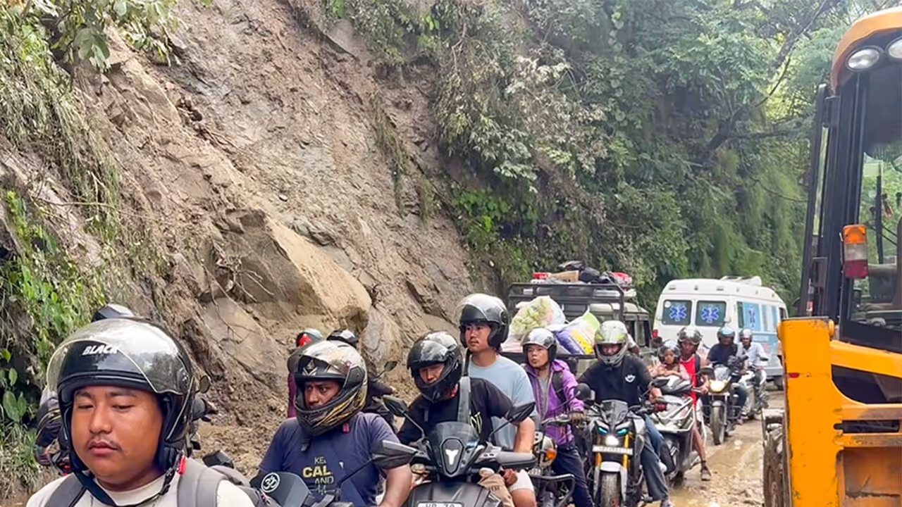 Traffic movement disrupted at NH10 due to heavy rain in June (File photo/ANI) Traffic movement disrupted at NH10 due to heavy rain in June (File photo/ANI)