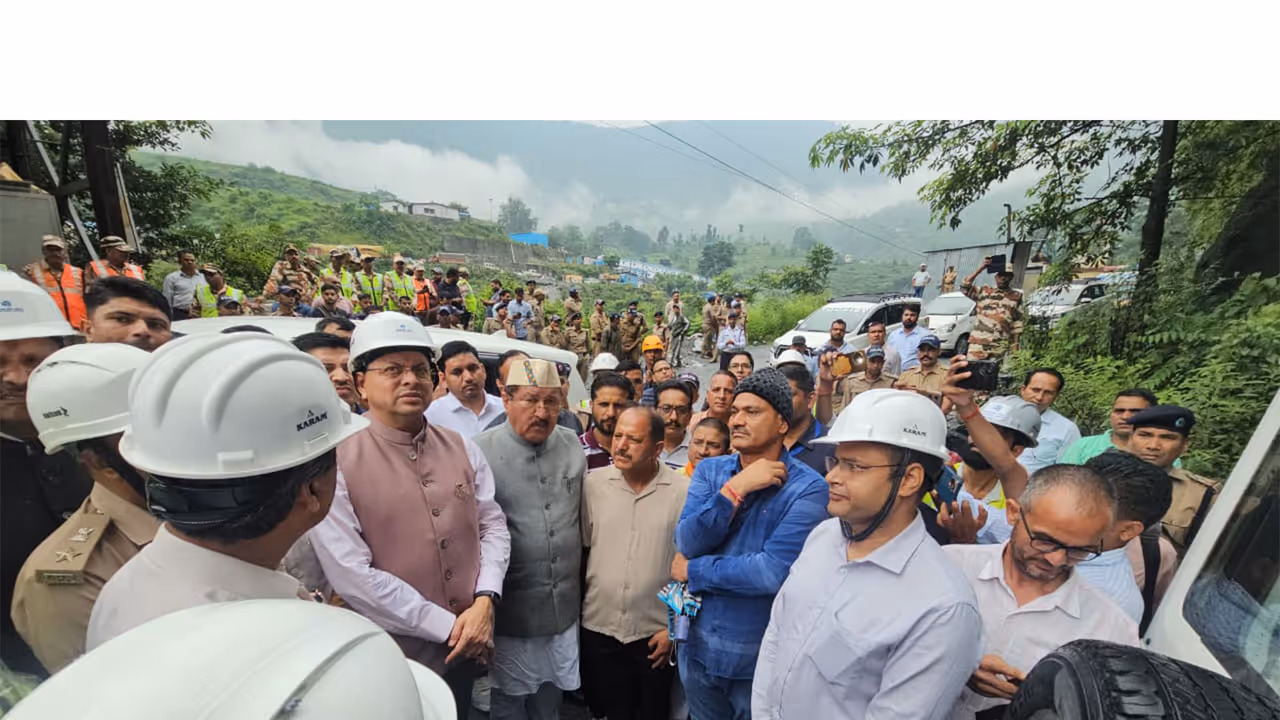 CM Dhami at the site of accident (Photo/ANI) CM Dhami at the site of accident (Photo/ANI)