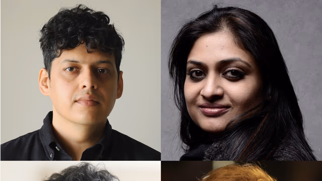 (L R) Chaitanya Tamhane, Geetu Mohandas, Dibakar Banerjee and Sriram Raghavan (Photo/MAMI Mumbai Film Festival) (L R) Chaitanya Tamhane, Geetu Mohandas, Dibakar Banerjee and Sriram Raghavan (Photo/MAMI Mumbai Film Festival)