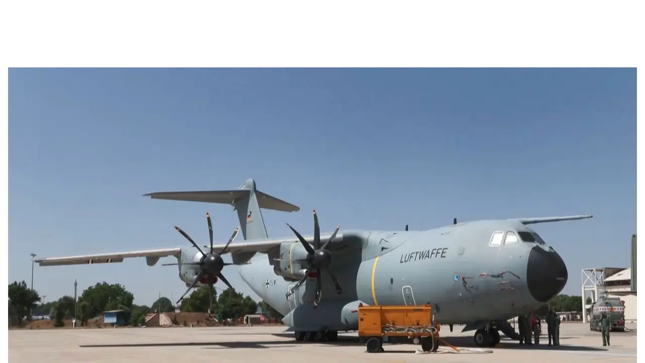 German Air Force A400M aircraft at Jodhpur Air Force Station during Exercise Tarang Shakti 2026. (Photo/ANI) German Air Force A400M aircraft at Jodhpur Air Force Station during Exercise Tarang Shakti 2026. (Photo/ANI)