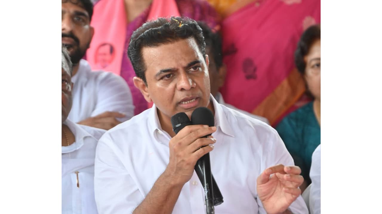 Bharat Rashtra Samithi (BRS) Working President KT Rama Rao (Photo/ANI) Bharat Rashtra Samithi (BRS) Working President KT Rama Rao (Photo/ANI)