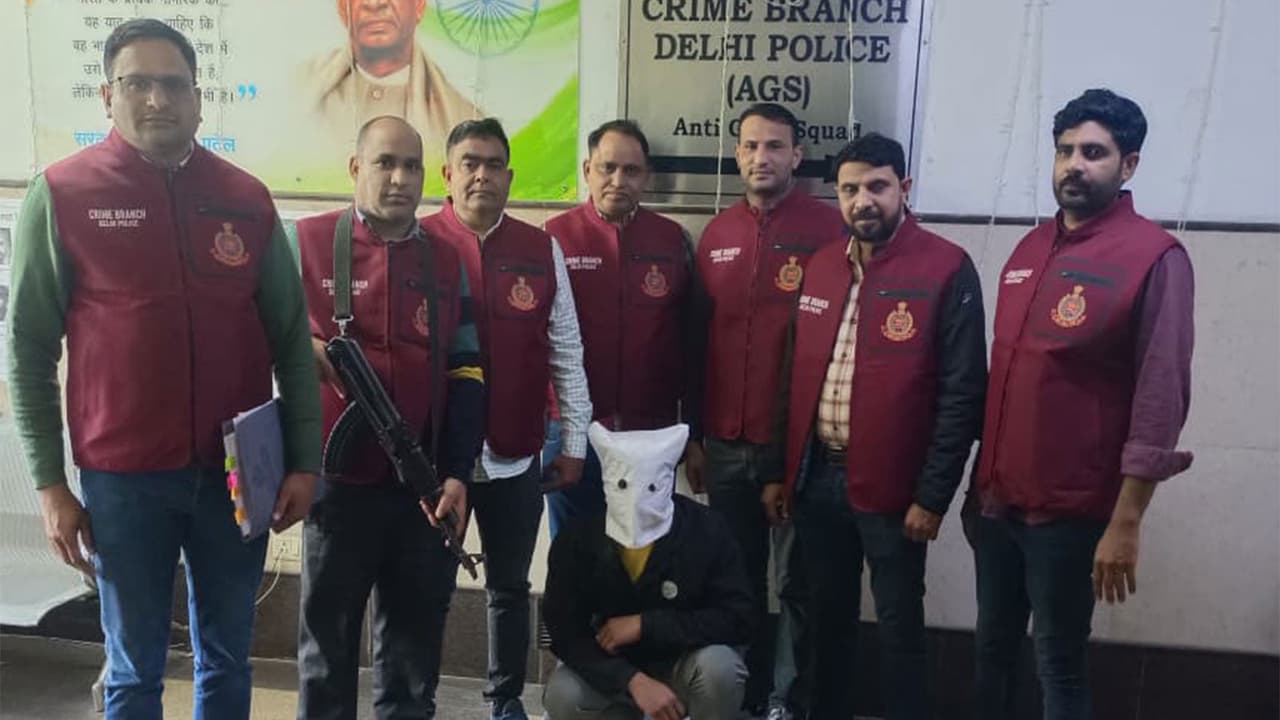 Delhi Crime Branch nabs Kaushal Gang shooter. (Photo/DelhiCrimeBranch) Delhi Crime Branch nabs Kaushal Gang shooter. (Photo/DelhiCrimeBranch)