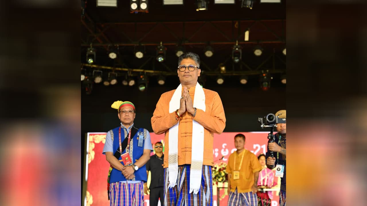 Pijush Hazarika attends ‘Poi Pee Mau Tai’ festival in Namsai, Arunachal Pradesh (Photo/ANI) Pijush Hazarika attends ‘Poi Pee Mau Tai’ festival in Namsai, Arunachal Pradesh (Photo/ANI)