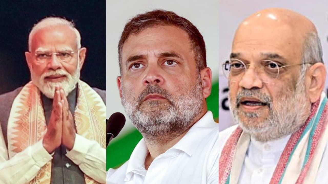 Prime Minister Narendra Modi, Senior Congress leaader Rahul Gandhi and Union Home Minister Amit Shah (Photo/ANI) Prime Minister Narendra Modi, Senior Congress leaader Rahul Gandhi and Union Home Minister Amit Shah (Photo/ANI)