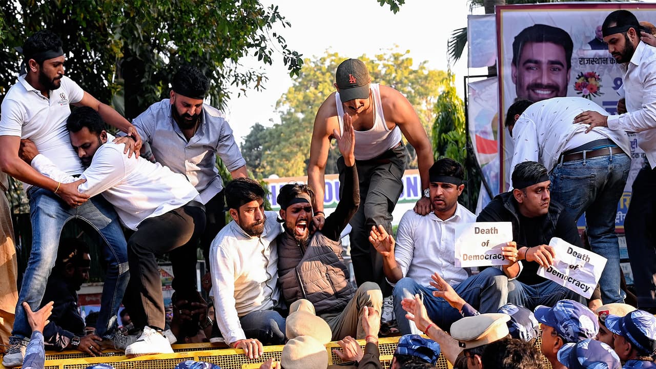 Indian Youth Congress stage a protest in Delhi (File Photo/ANI) Indian Youth Congress stage a protest in Delhi (File Photo/ANI)