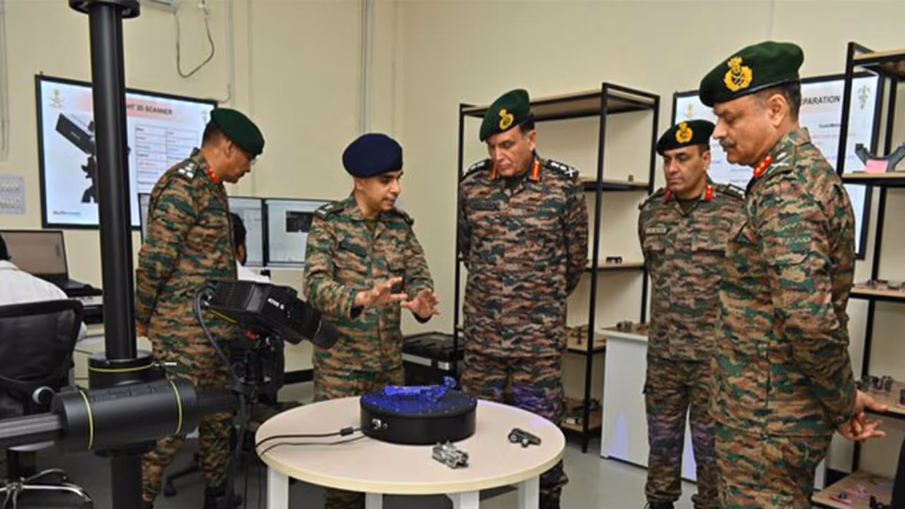 Indian Army Chief General Dhiraj Seth visits the 515 Army Base Workshop in Bengaluru and reviews initiatives in advanced manufacturing, indigenous drone development, quantum and space technologies. (Photo: Indian Army/X) Indian Army Chief General Dhiraj Seth visits the 515 Army Base Workshop in Bengaluru and reviews initiatives in advanced manufacturing, indigenous drone development, quantum and space technologies. (Photo: Indian Army/X)