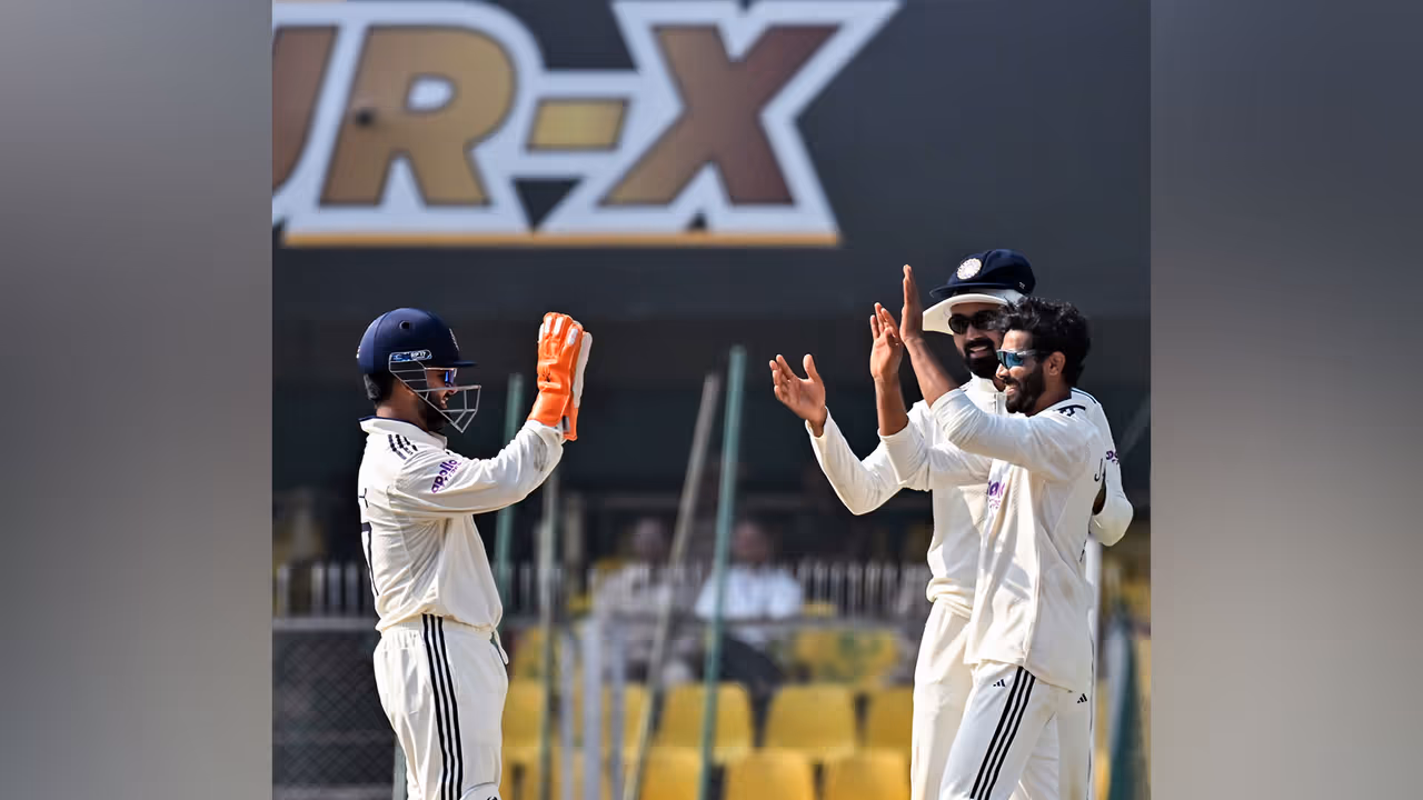 India players celebrating (Photo: ANI) India players celebrating (Photo: ANI)