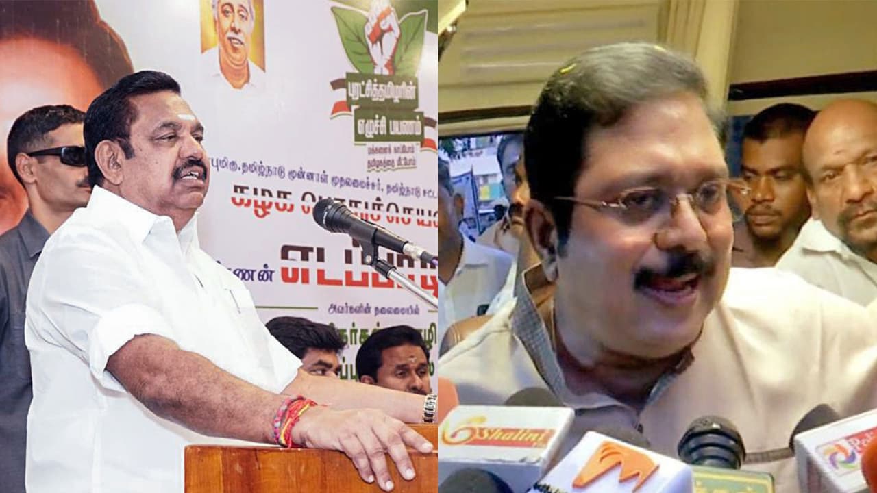 AIADMK Gen Secy Edappadi K Palaniswami AMMK Gen Secy TTV Dhinakaran (Photo/ANI) AIADMK Gen Secy Edappadi K Palaniswami AMMK Gen Secy TTV Dhinakaran (Photo/ANI)