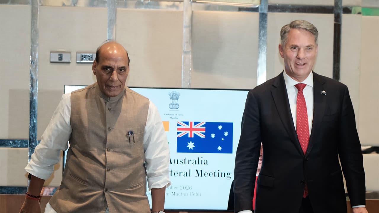 Defence Minister Rajnath Singh meets Australian Deputy Prime Minister and Defence Minister Richard Marles (Photo/X/@rajnathsingh) Defence Minister Rajnath Singh meets Australian Deputy Prime Minister and Defence Minister Richard Marles (Photo/X/@rajnathsingh)