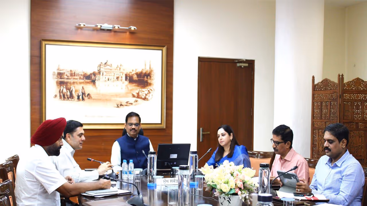 Punjab chief secretary KAP Sinha in a meeting with officials (File Photo/ANI) Punjab chief secretary KAP Sinha in a meeting with officials (File Photo/ANI)