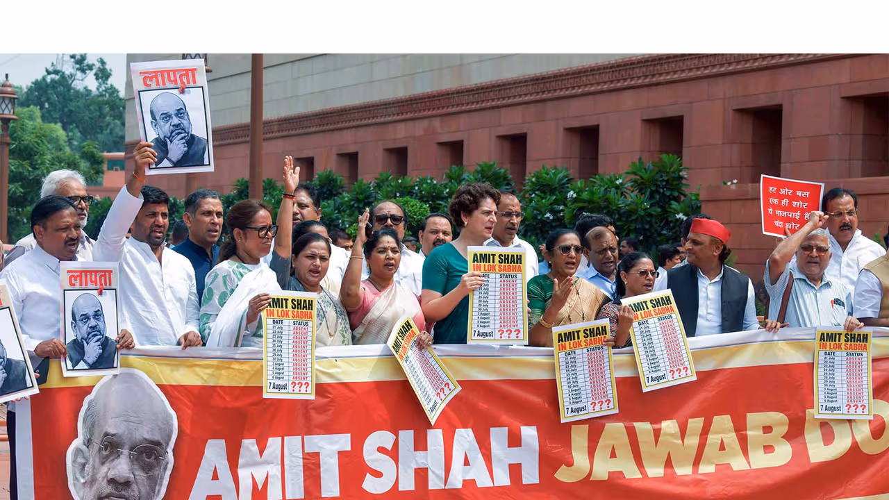 Opposition protest in Parliament (File Photo/ANI) Opposition protest in Parliament (File Photo/ANI)