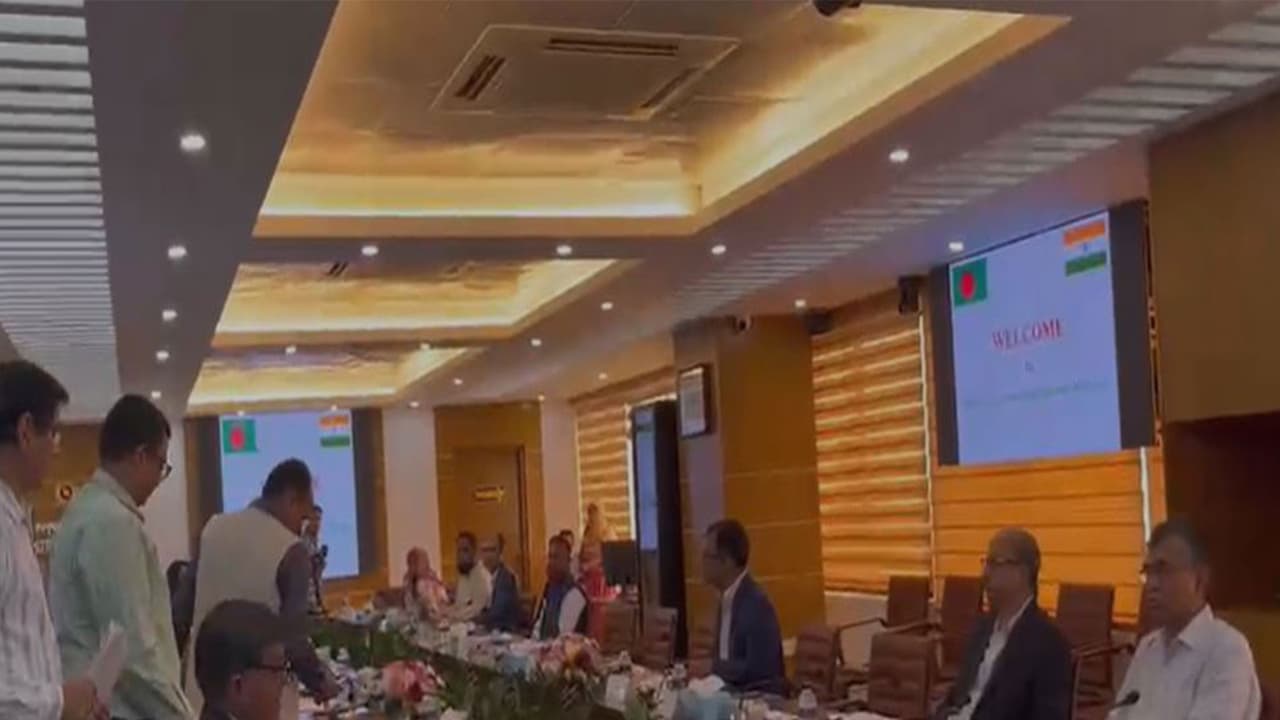 Inter Governmental Railway Meeting between Bangladesh and India in Dhaka. (Photo/ANI) Inter Governmental Railway Meeting between Bangladesh and India in Dhaka. (Photo/ANI)