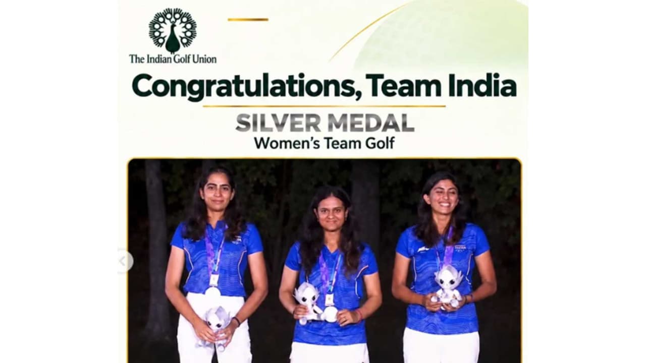 India women's golf team which won silver medal at Asian Games 2026. (Photo: Instagram/ The Indian Golf Union) India women's golf team which won silver medal at Asian Games 2026. (Photo: Instagram/ The Indian Golf Union)