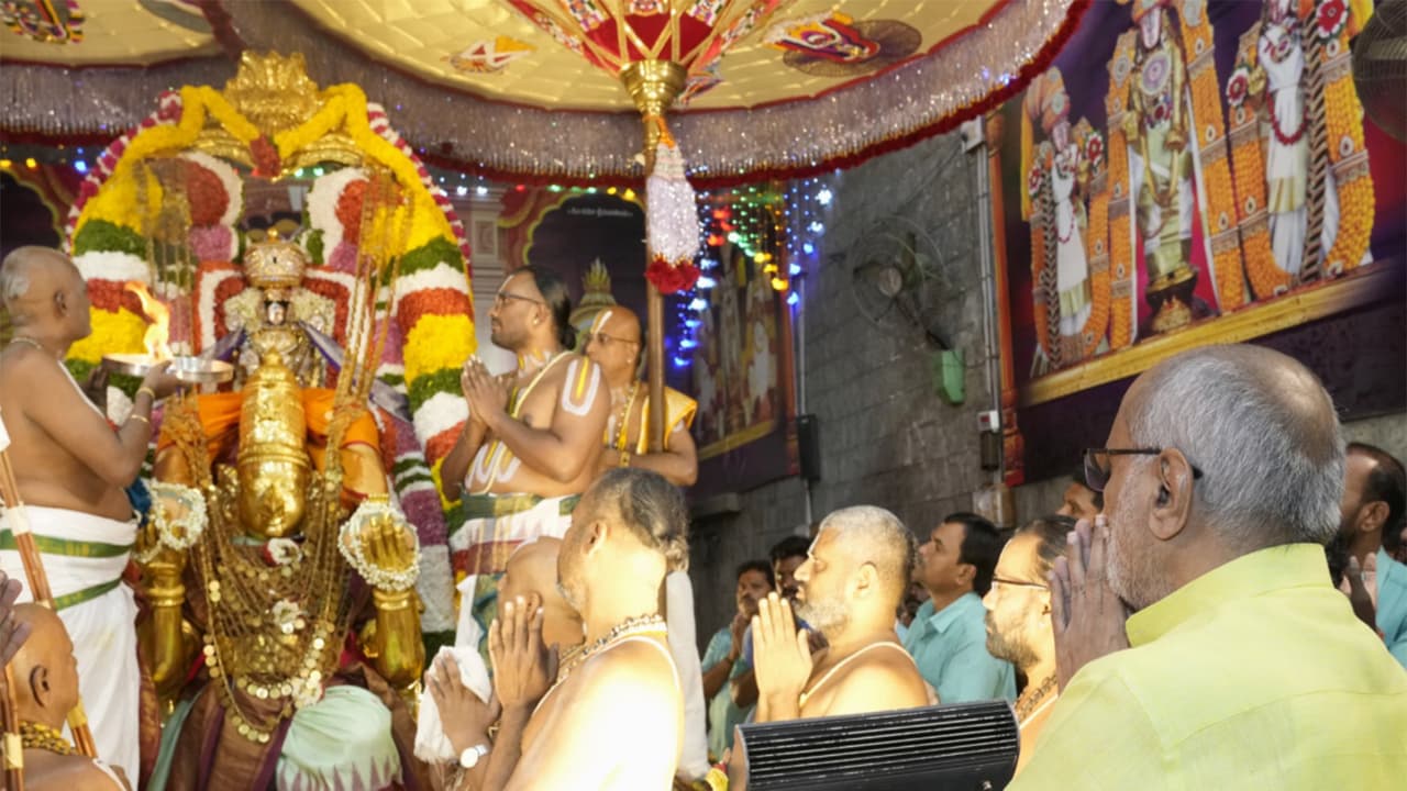 Vice President C P Radhakrishnan attends sacred Tirumala Pournami Garuda Seva (Photo/X/ @VPIndia) Vice President C P Radhakrishnan attends sacred Tirumala Pournami Garuda Seva (Photo/X/ @VPIndia)