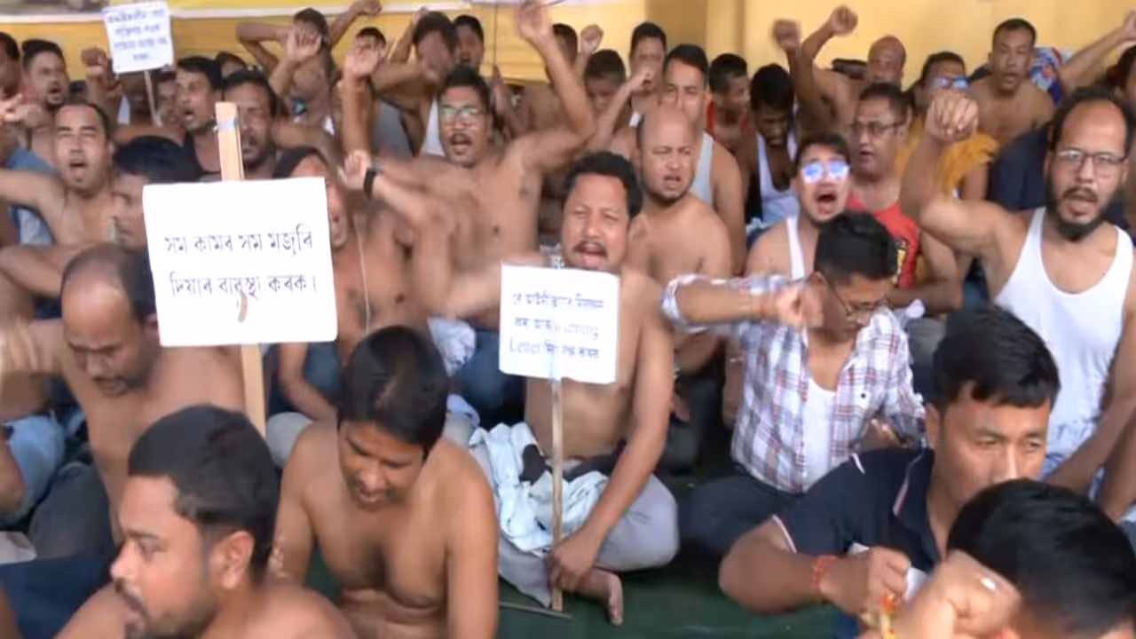 Visuals from the protest (Photo/ANI)