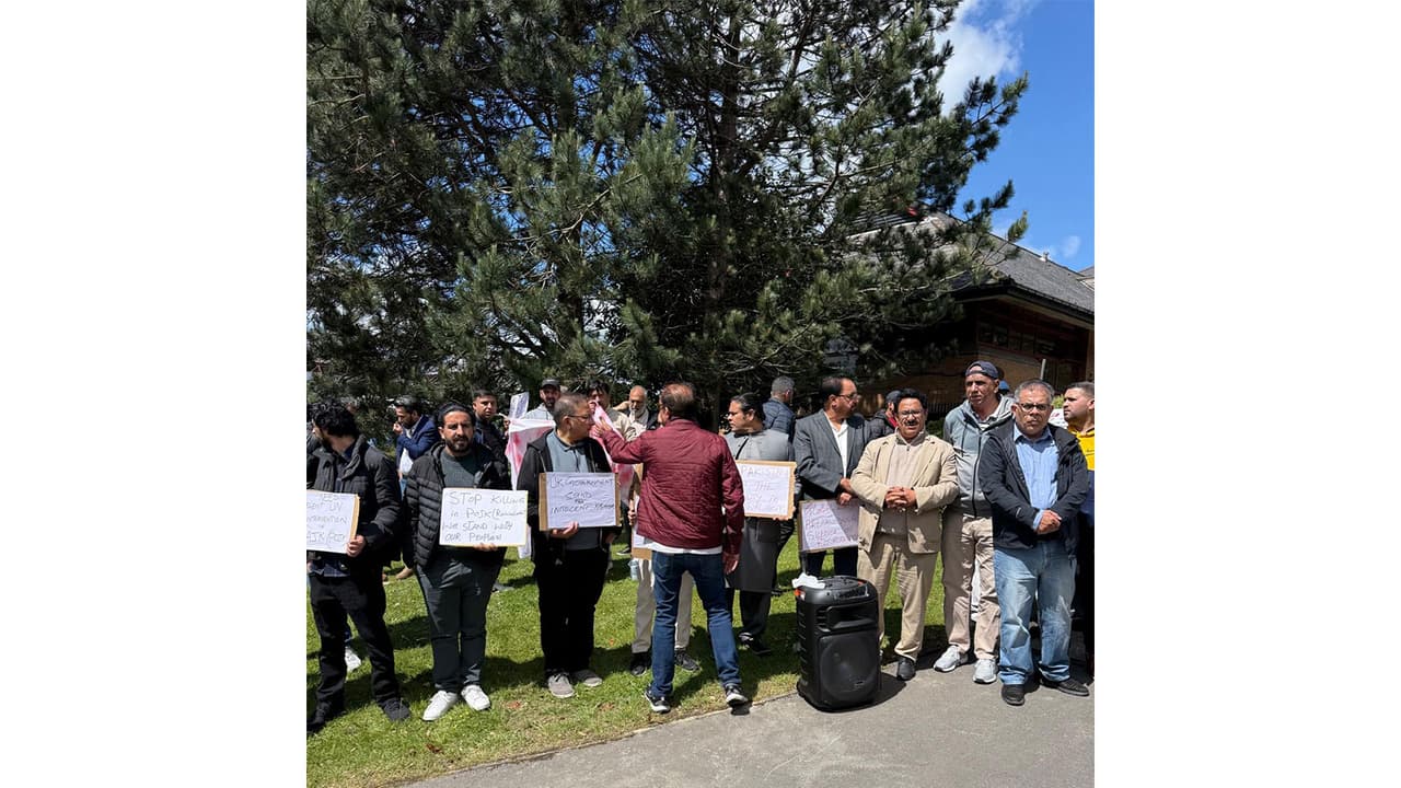 Bradford protest highlights Pakistan’s alleged rights abuses in PoJK (Photo/ANI) Bradford protest highlights Pakistan’s alleged rights abuses in PoJK (Photo/ANI)