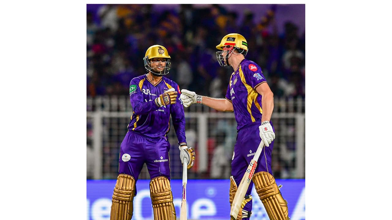 KKR's Angkrish Raghuvanshi (left) and Cameron Green (right) (Photo: ANI) KKR's Angkrish Raghuvanshi (left) and Cameron Green (right) (Photo: ANI)