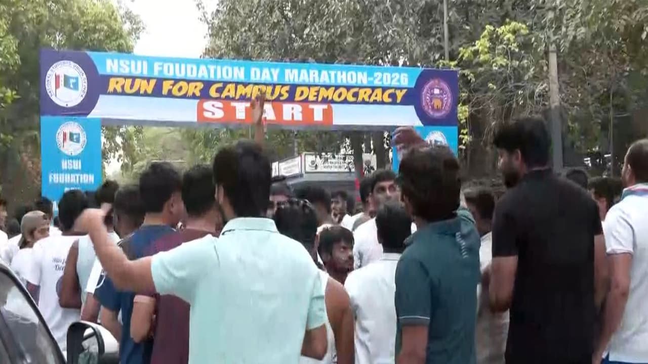 Visuals of the Marathon (Photo/ANI) Visuals of the Marathon (Photo/ANI)