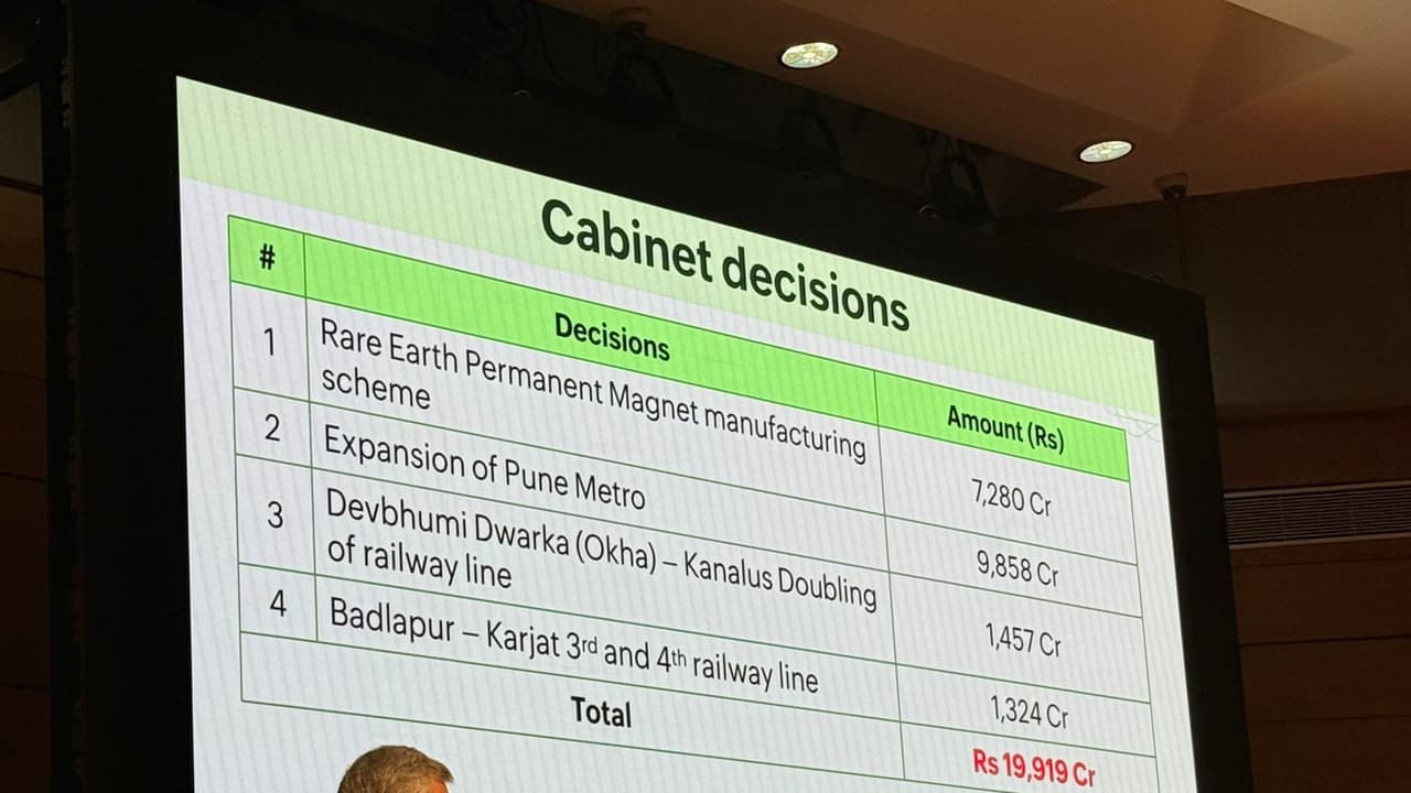 Union Minister Ashwini Vaishnaw briefing media persons after Union Cabinet meeting (Image: PIB)