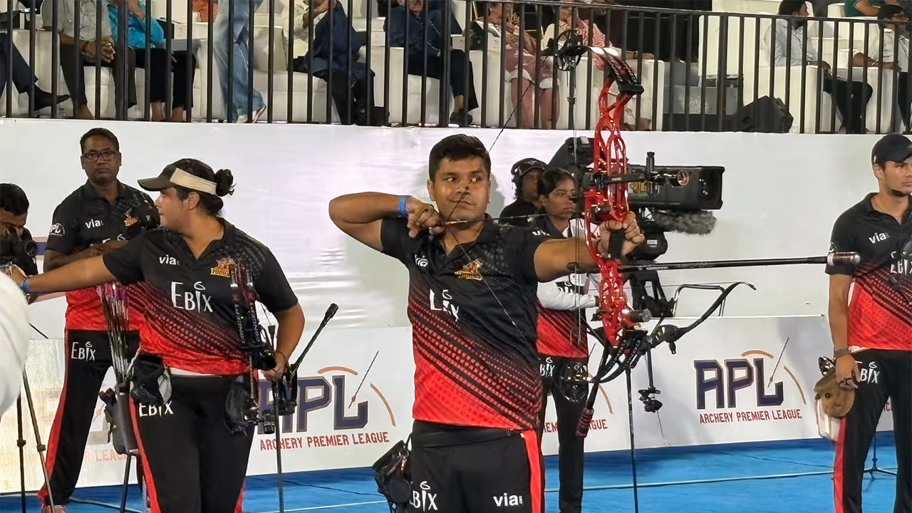 Abhishek Verma of Prithviraaj Yodhas in action during APL. (Photo: AAI) Abhishek Verma of Prithviraaj Yodhas in action during APL. (Photo: AAI)