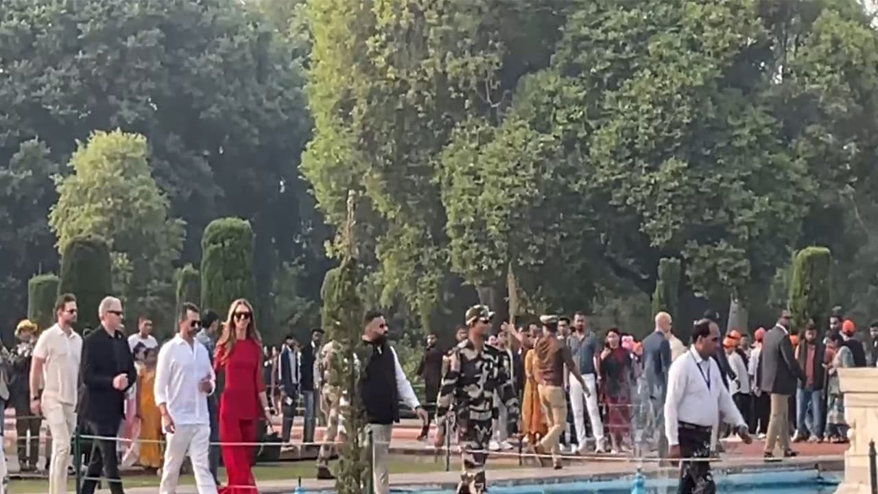 Donald Trump Jr visiting Taj Mahal (Photo/ANI) Donald Trump Jr visiting Taj Mahal (Photo/ANI)