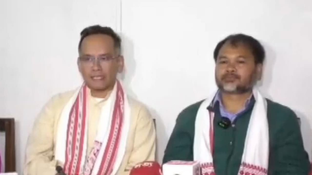 Assam Congress President Gaurav Gogoi and Raijor Dal Akhil Gogoi (Photo/ANI) Assam Congress President Gaurav Gogoi and Raijor Dal Akhil Gogoi (Photo/ANI)