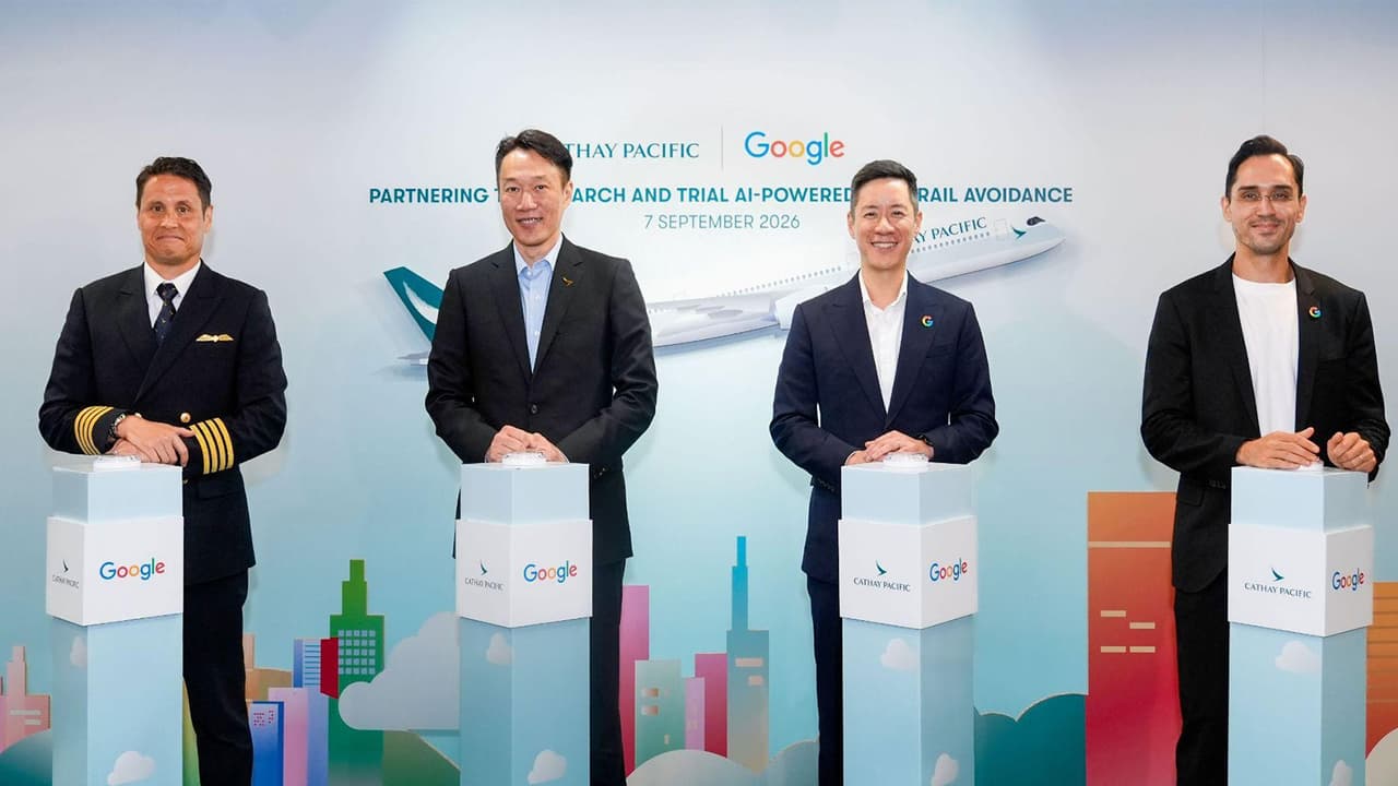 Cathay Pacific and Google collaborate to advance research on contrails (Photo/Cathay Pacific and Google joint press release) Cathay Pacific and Google collaborate to advance research on contrails (Photo/Cathay Pacific and Google joint press release)