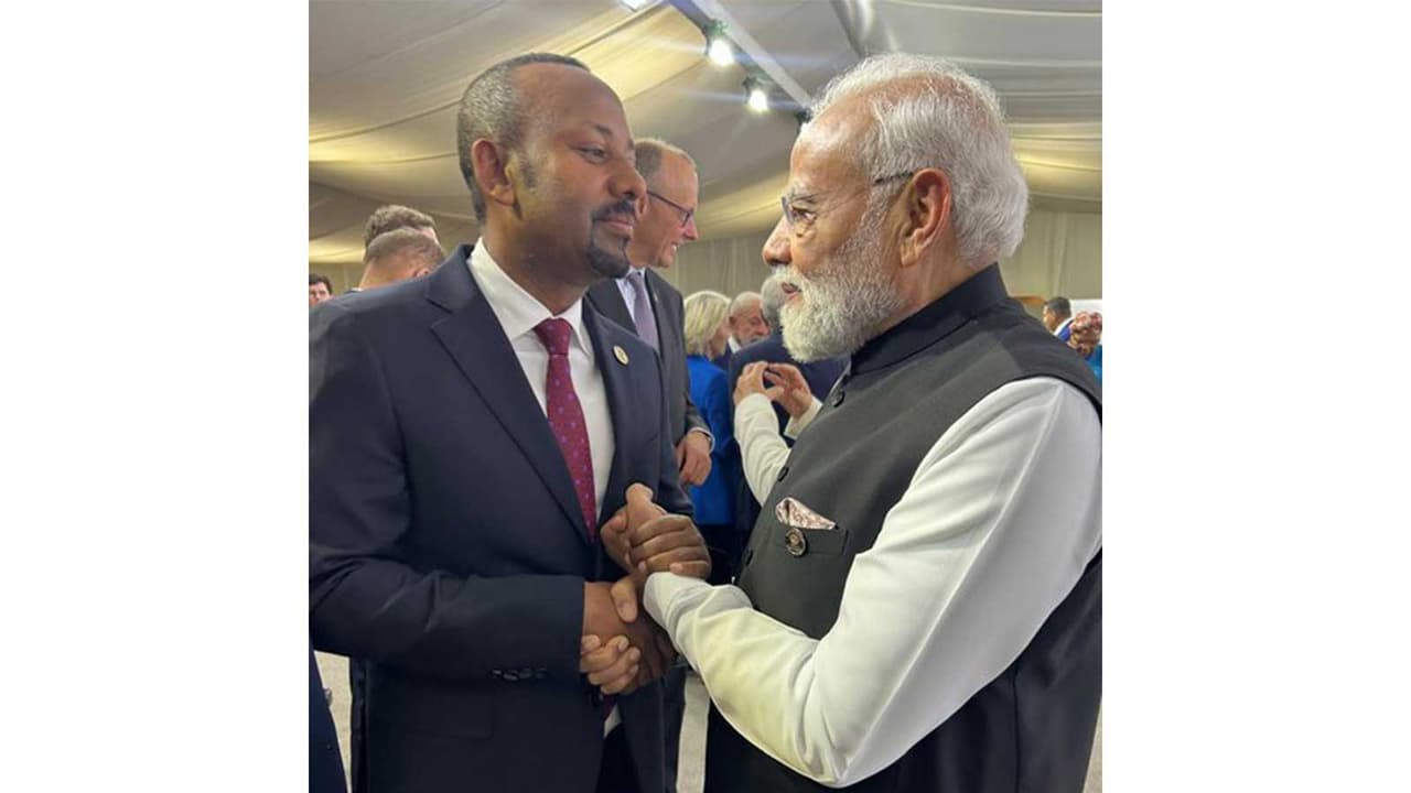 Prime Minister Narendra Modi with his Ethiopian counterpart Abiy Ahmed Ali. (File Photo: X/@narendramodi) Prime Minister Narendra Modi with his Ethiopian counterpart Abiy Ahmed Ali. (File Photo: X/@narendramodi)