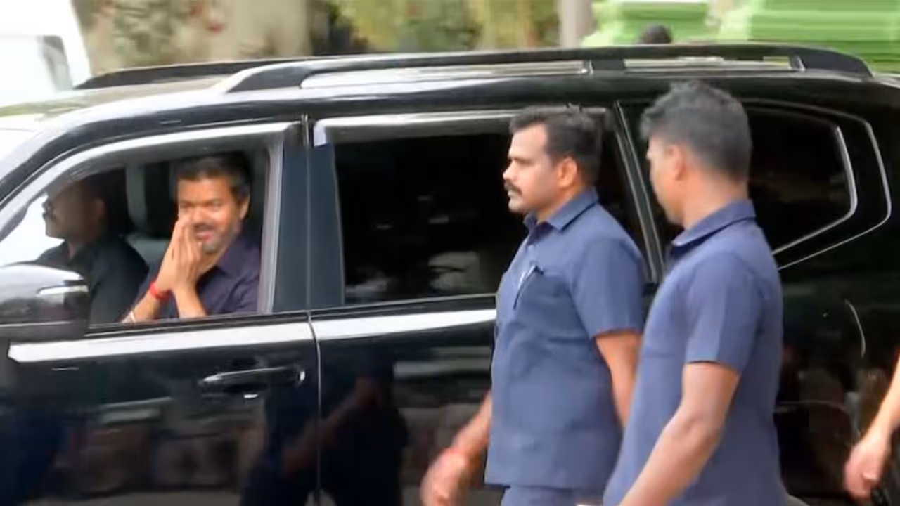 Chief Minister Vijay Joseph leaving from District Collector's office (Photo/ANI) Chief Minister Vijay Joseph leaving from District Collector's office (Photo/ANI)