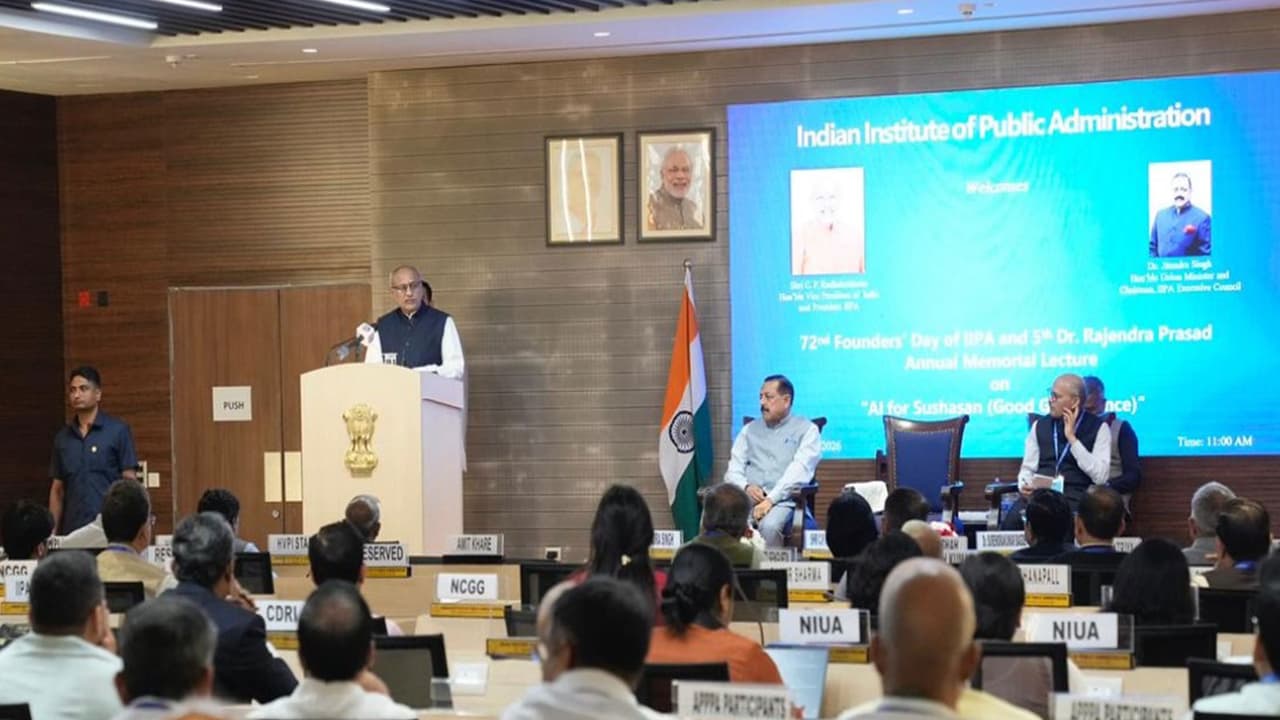 Vice President CP Radhakrishnan at IIPA (Photo/@VPIndia) Vice President CP Radhakrishnan at IIPA (Photo/@VPIndia)