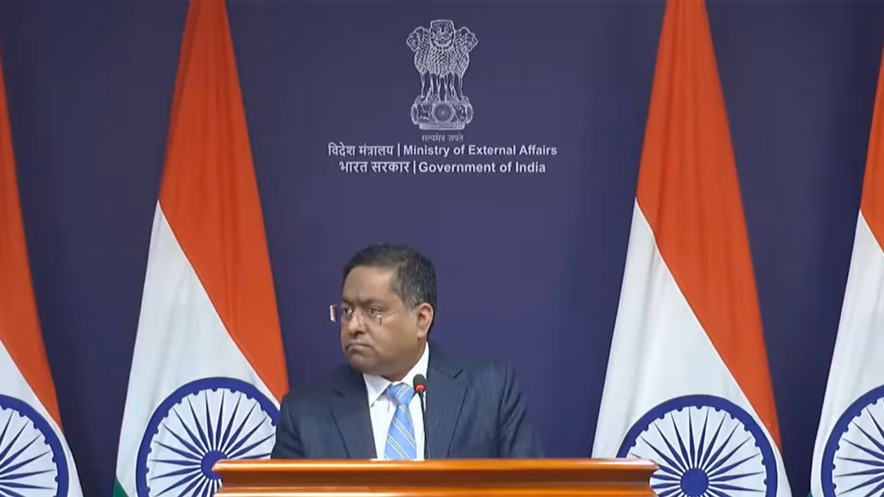 MEA Spokesperson Randhir Jaiswal (Photo/MEAYoutube) MEA Spokesperson Randhir Jaiswal (Photo/MEAYoutube)