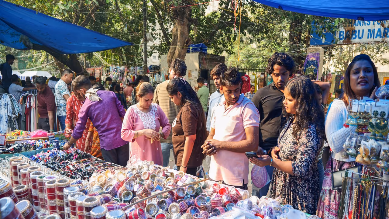 Visuals from Sarojini Nagar Market in Delhi (File Photo/ANI) Visuals from Sarojini Nagar Market in Delhi (File Photo/ANI)
