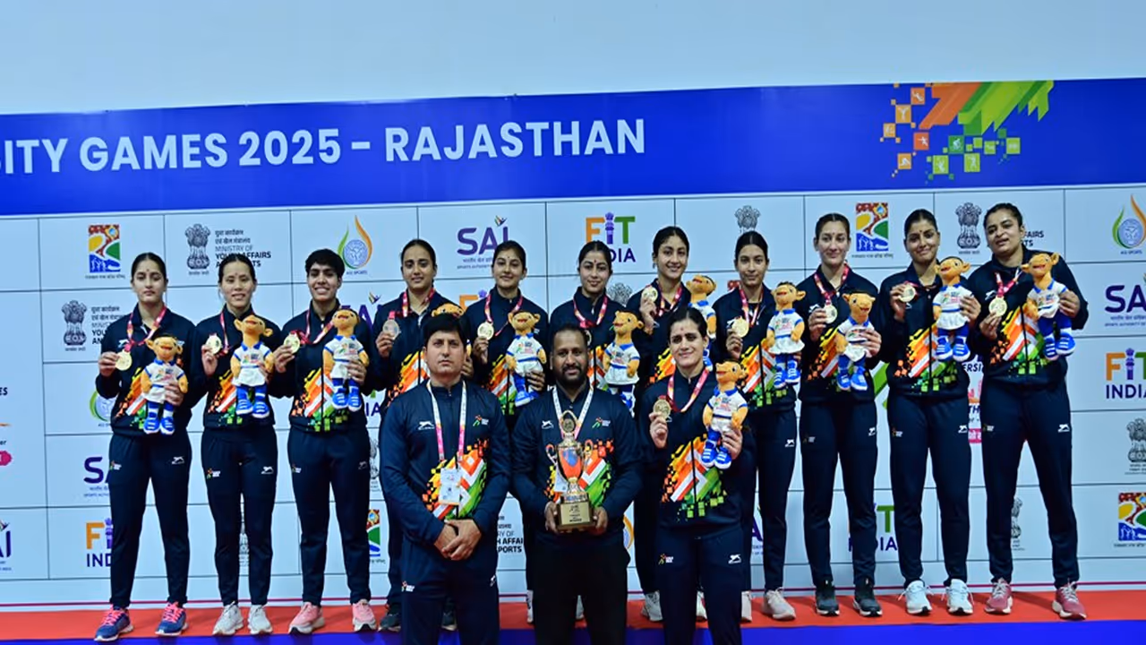 Chandigarh women's team with Kabaddi title. (Photo: SAI Media)