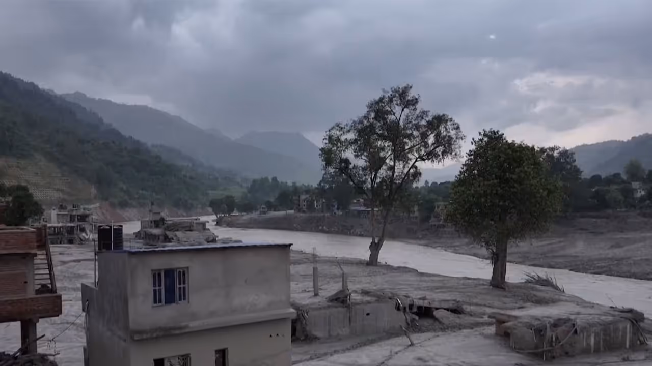 Drone footage shows extent of flood damage, Nuwakot, Nepal (Photo/ANI) Drone footage shows extent of flood damage, Nuwakot, Nepal (Photo/ANI)
