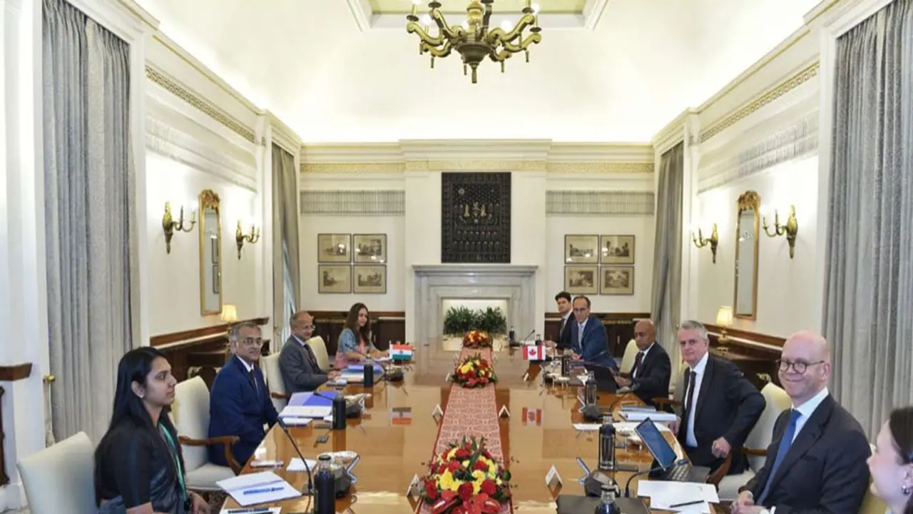Visual from annual Foreign Office Consultations (FOC) at Hyderabad House (Photo/X/@MEAIndia) Visual from annual Foreign Office Consultations (FOC) at Hyderabad House (Photo/X/@MEAIndia)