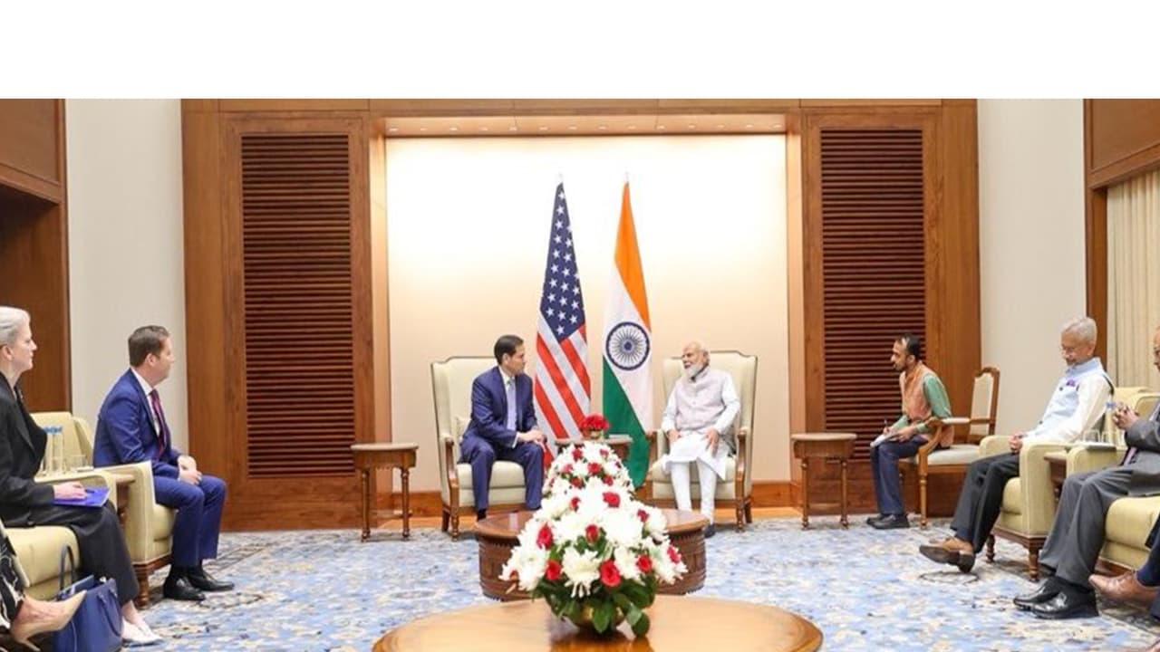US Secretary of State Marco Rubio meets Prime Minister Narendra Modi (Photo/X@USAmbIndia) US Secretary of State Marco Rubio meets Prime Minister Narendra Modi (Photo/X@USAmbIndia)