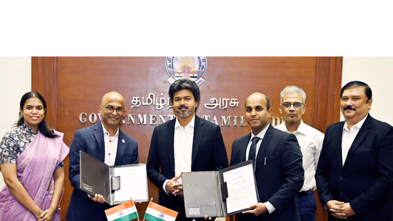 Chief Minister Thiru. C. Joseph Vijay at Starbucks GCC MoU signing (Photo/ANI) Chief Minister Thiru. C. Joseph Vijay at Starbucks GCC MoU signing (Photo/ANI)