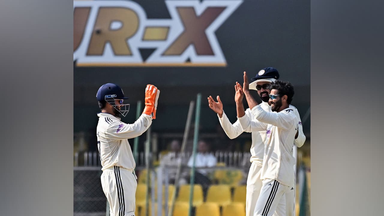 India players celebrating (Photo: ANI) India players celebrating (Photo: ANI)