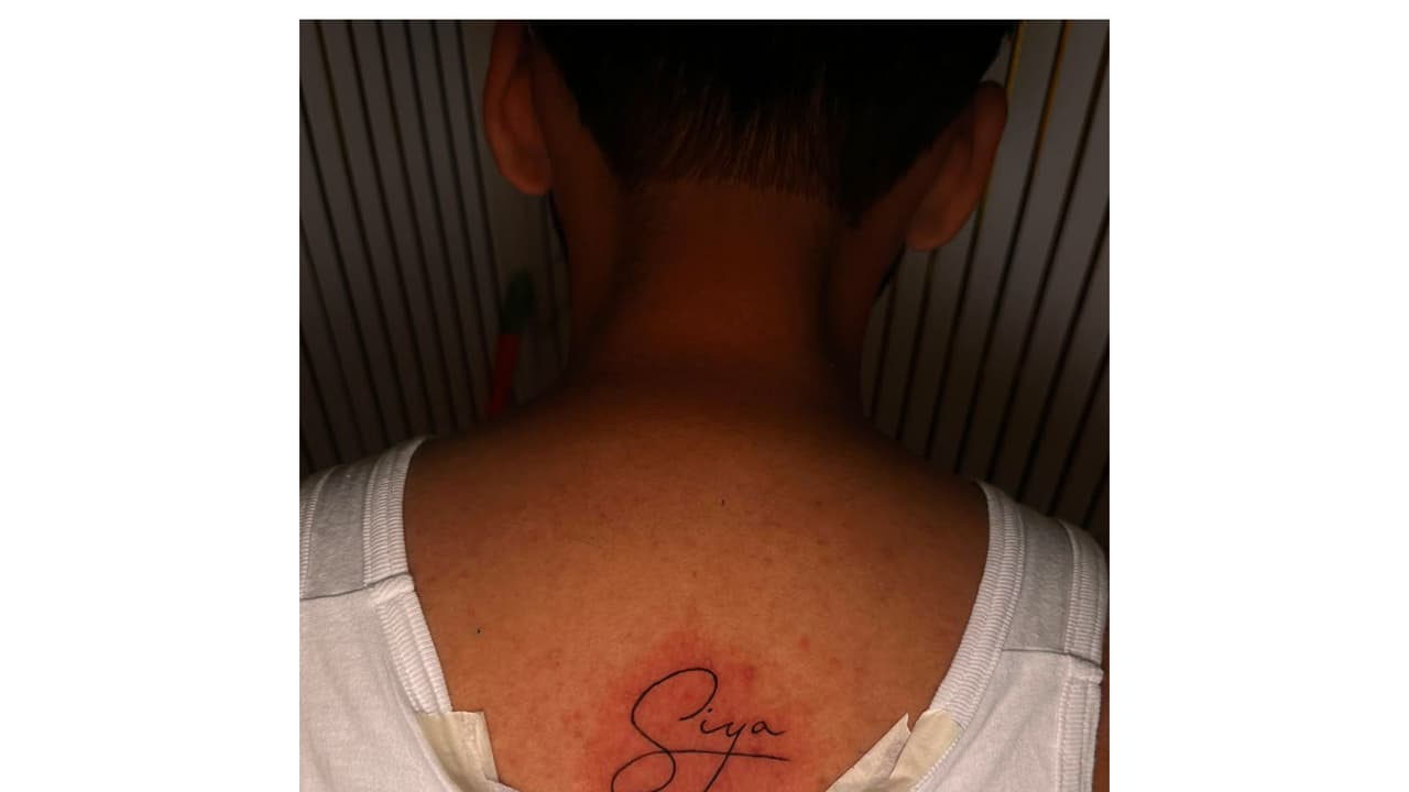 Ketan tattooed fiancée Siya’s name on neck (Photo/ANI) Ketan tattooed fiancée Siya’s name on neck (Photo/ANI)