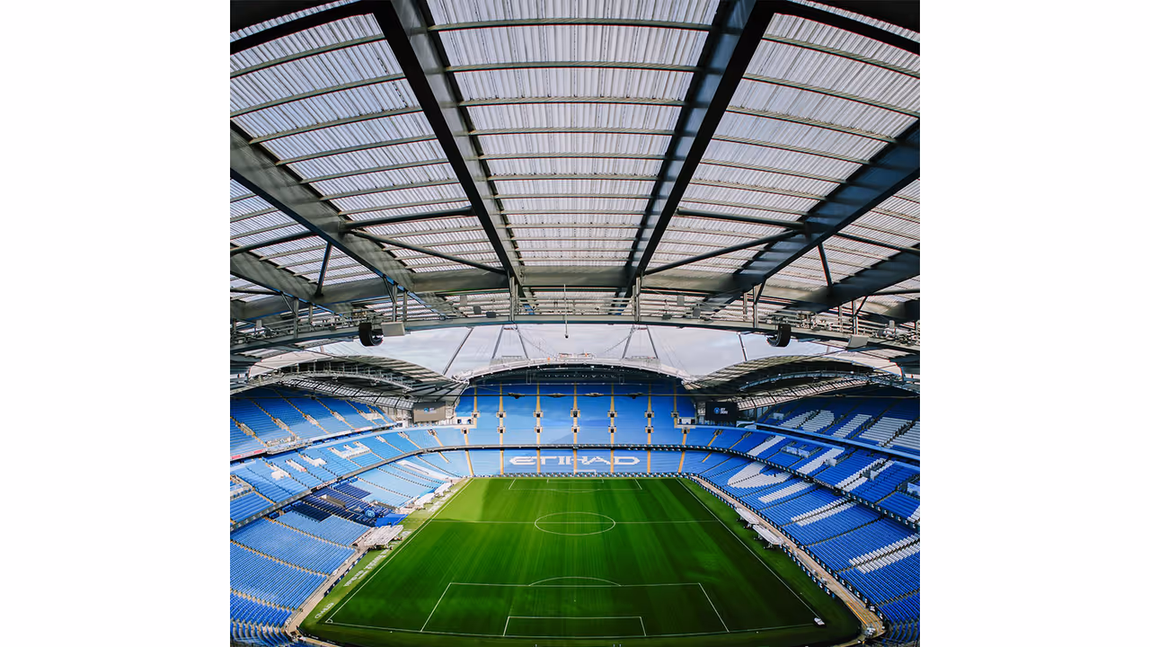 Manchester City home stadium Etihad Stadium. (Photo: @ManCity X) Manchester City home stadium Etihad Stadium. (Photo: @ManCity X)