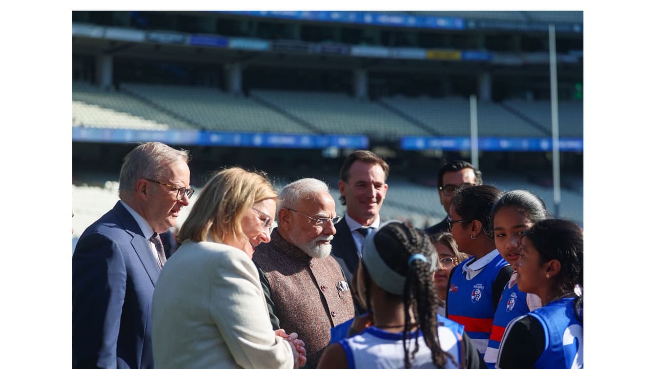 PM Modi with Anthony Albanese during his MCG visit (Photo: X/@narendramodi) PM Modi with Anthony Albanese during his MCG visit (Photo: X/@narendramodi)