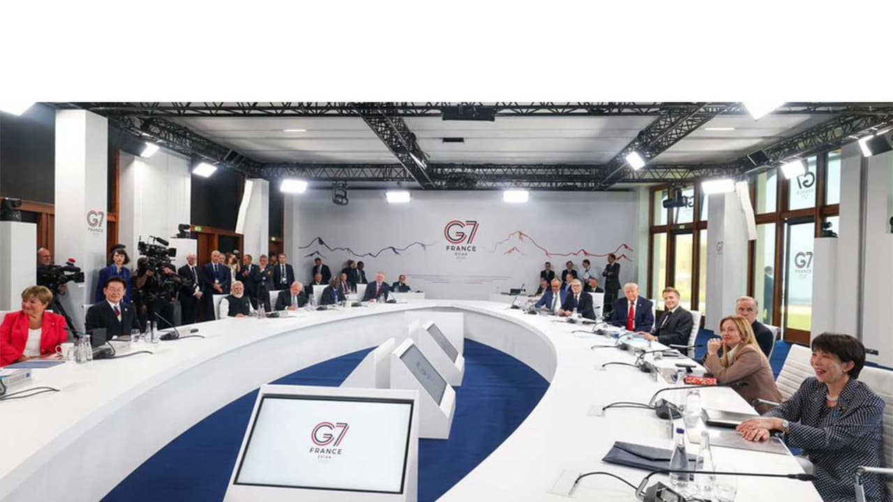 PM Modi addresses the G7 Outreach Session in Evian. (Photo: X/@narendramodi) PM Modi addresses the G7 Outreach Session in Evian. (Photo: X/@narendramodi)
