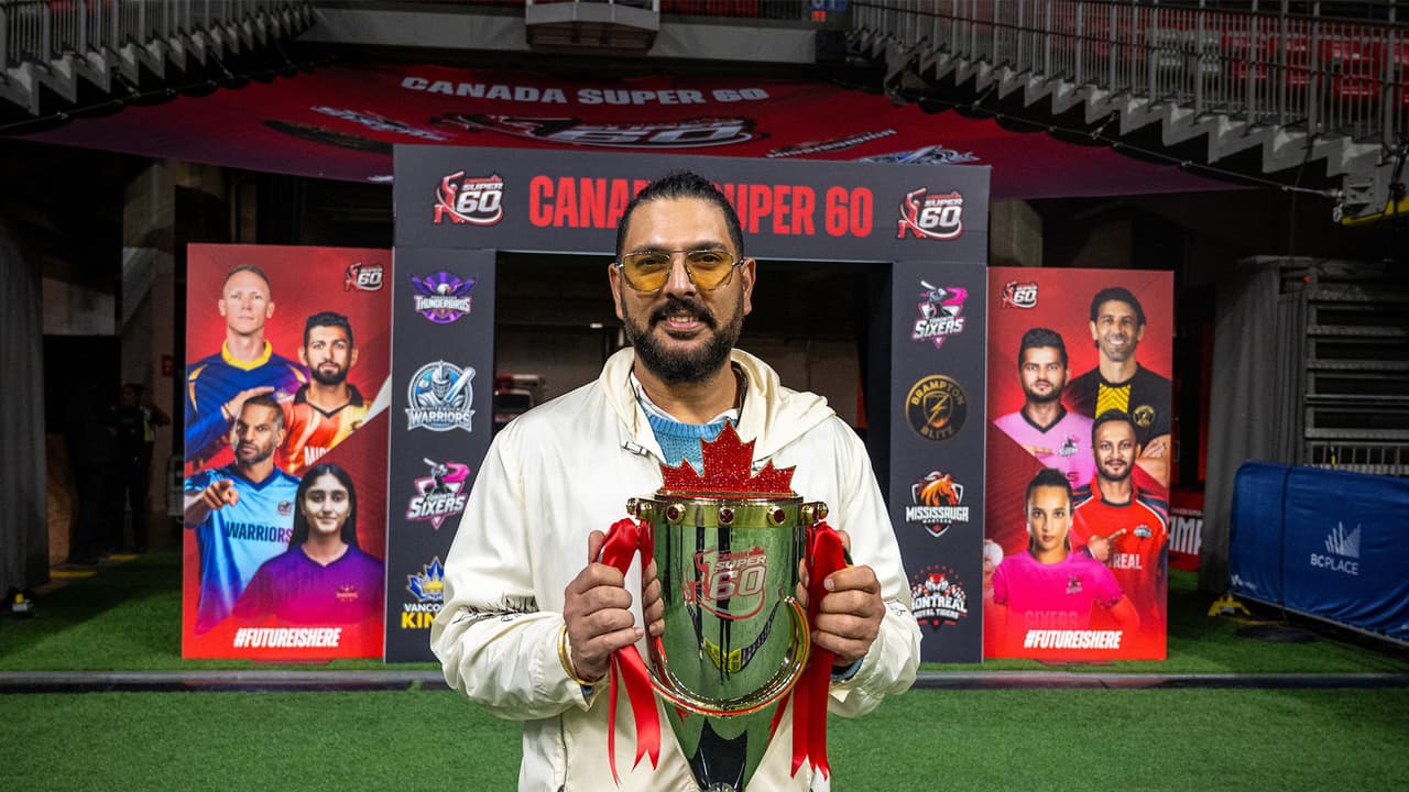 Yuvraj Singh with the Canada Super 60 trophy (Photo: Canada Super 60) Yuvraj Singh with the Canada Super 60 trophy (Photo: Canada Super 60)