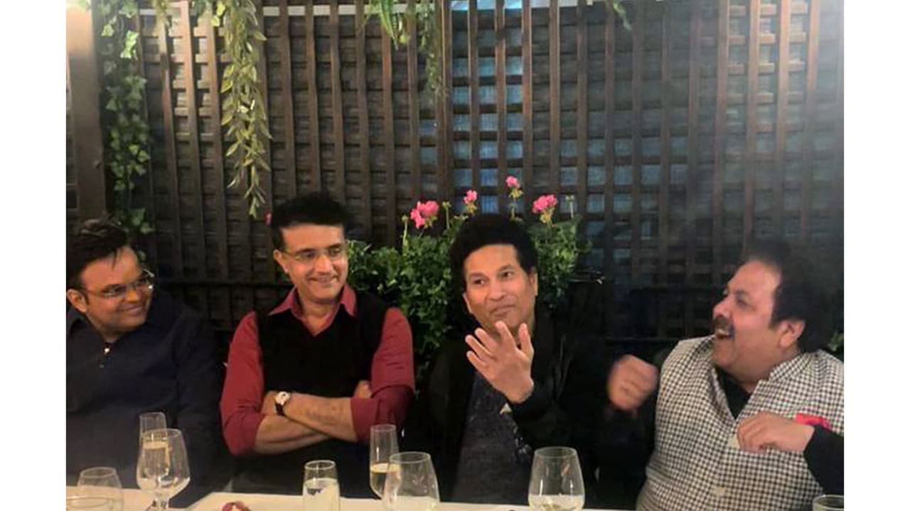 ICC Chairan Jay Shah (from left), Sourav Ganguly, Sachin Tendulkar and Rajeev Shukla. (Photo: ANI) ICC Chairan Jay Shah (from left), Sourav Ganguly, Sachin Tendulkar and Rajeev Shukla. (Photo: ANI)