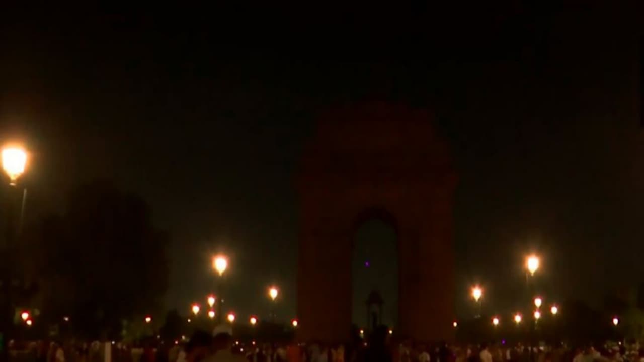 India Gate in Delhi observes Earth Hour (Photo/ANI) India Gate in Delhi observes Earth Hour (Photo/ANI)