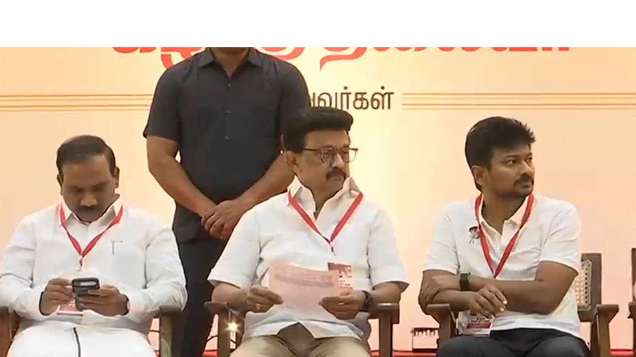 DMK Chief MK Stalin and Tamil Nadu LoP Udhayanidhi Stalin (Photo/ANI) DMK Chief MK Stalin and Tamil Nadu LoP Udhayanidhi Stalin (Photo/ANI)