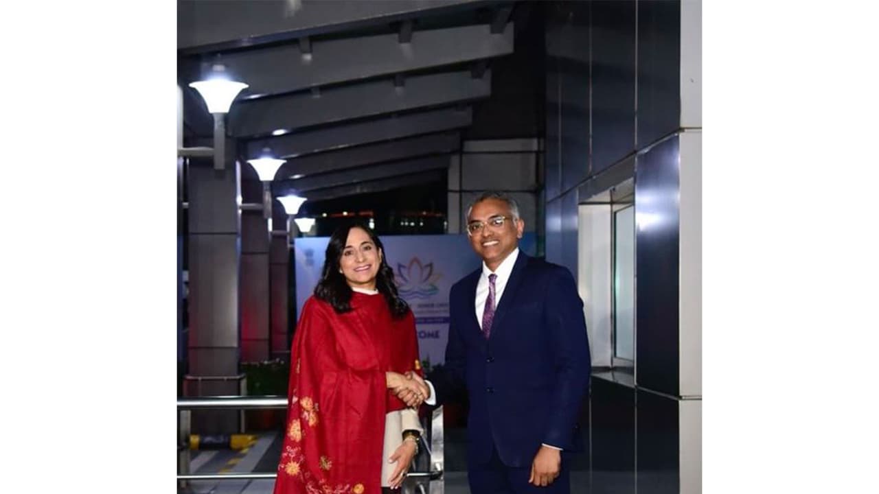 Canadian Foreign Minister Anita Anand arrives in India. (Photo: X/@MEAIndia) Canadian Foreign Minister Anita Anand arrives in India. (Photo: X/@MEAIndia)